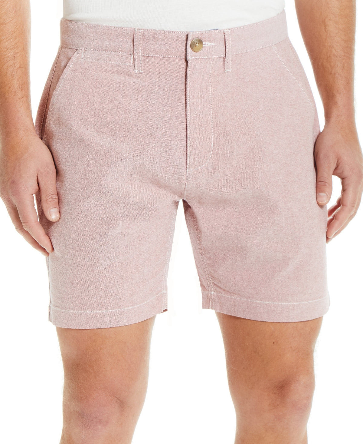Weatherproof Vintage Men's Stretch Cotton Flat Front Shorts Chili Oil Red 42 x 7