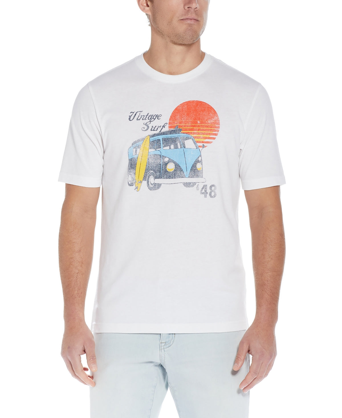 Weatherproof Vintage Men's Graphic Short Sleeve T Shirt White Small