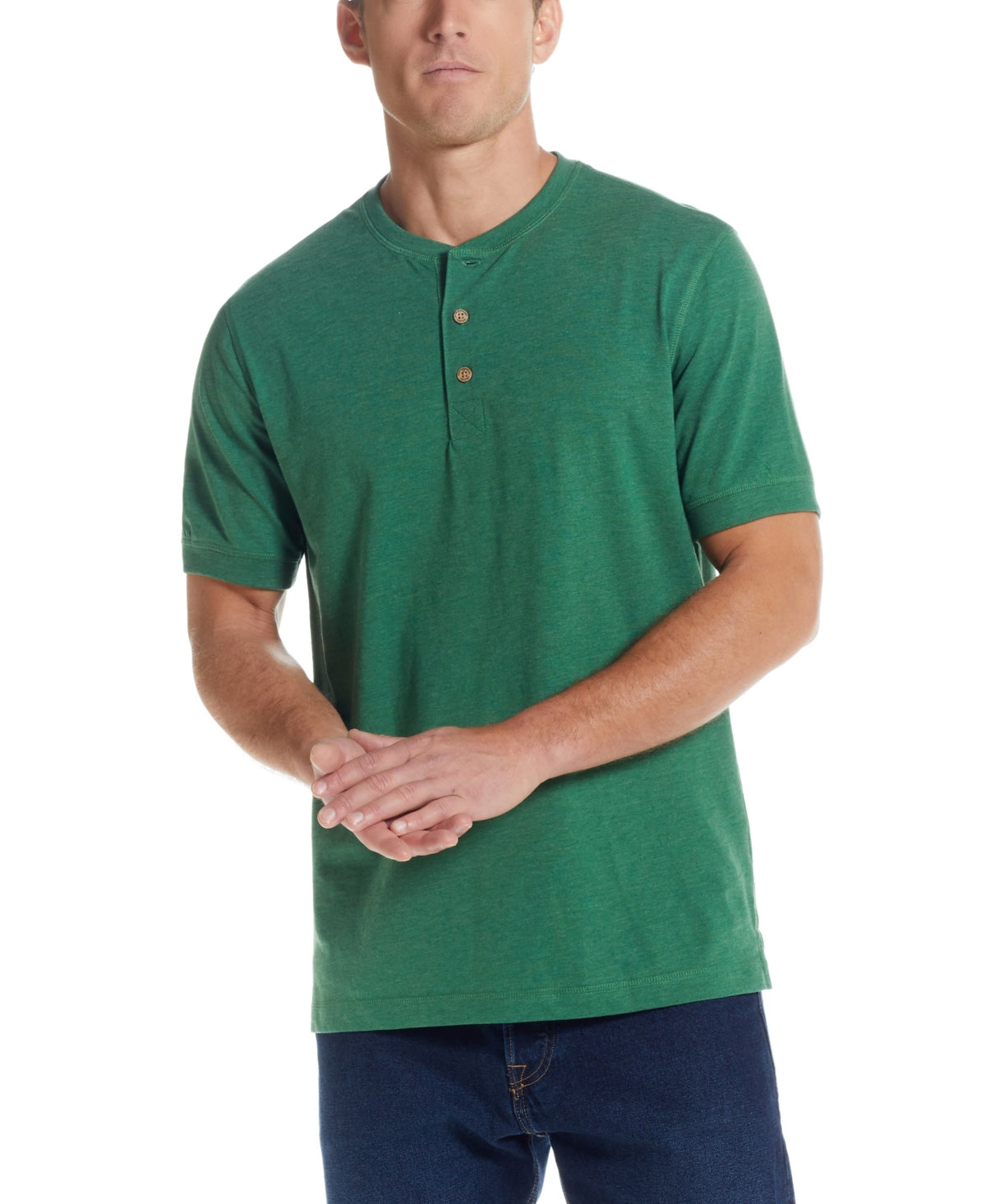 Weatherproof Vintage Men's Short Sleeve T Shirt Fairway Heather Green Small