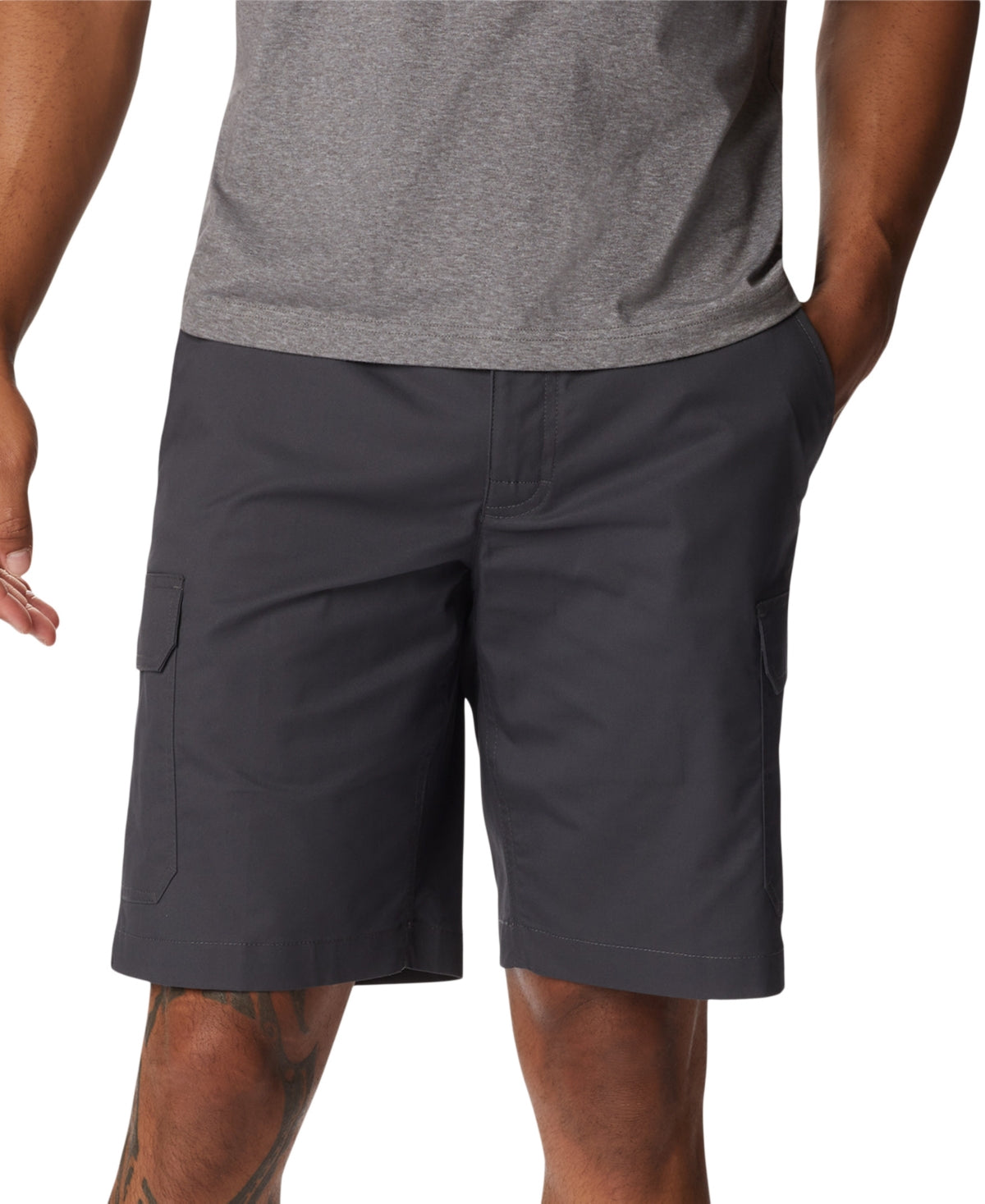 Columbia Mens Regular fit Athletic Shorts 42 Grey Solid
