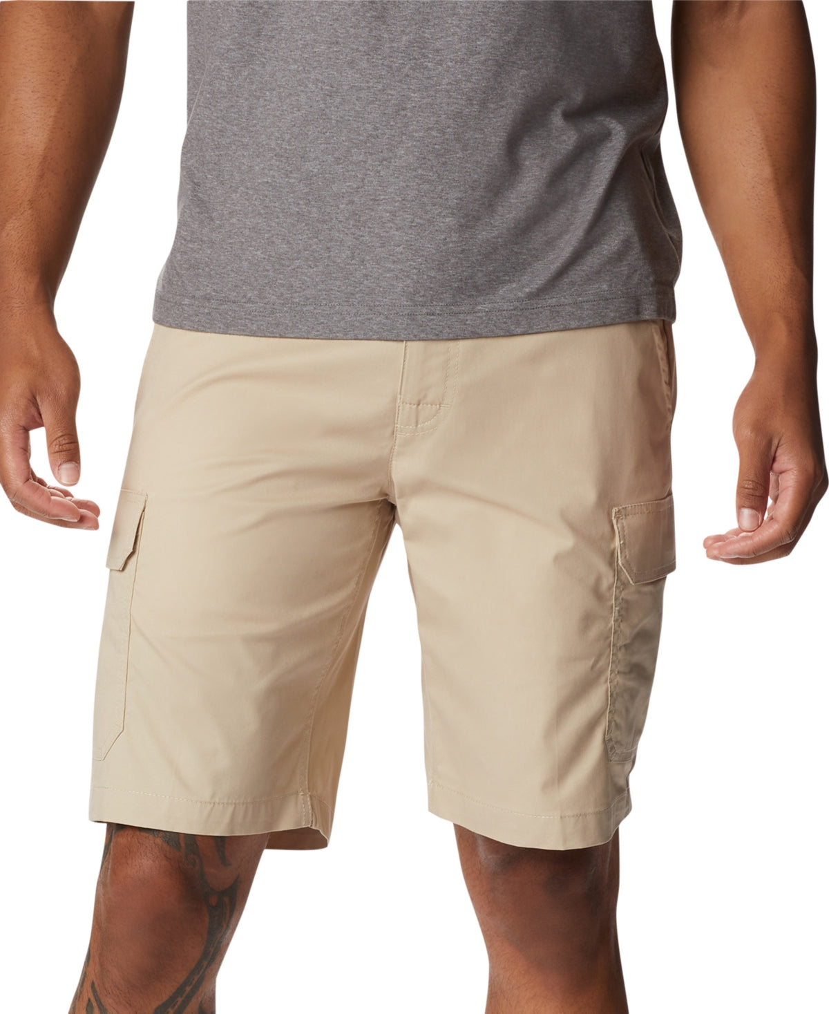 Columbia Mens Classic fit Athletic Shorts 32 Beige Solid