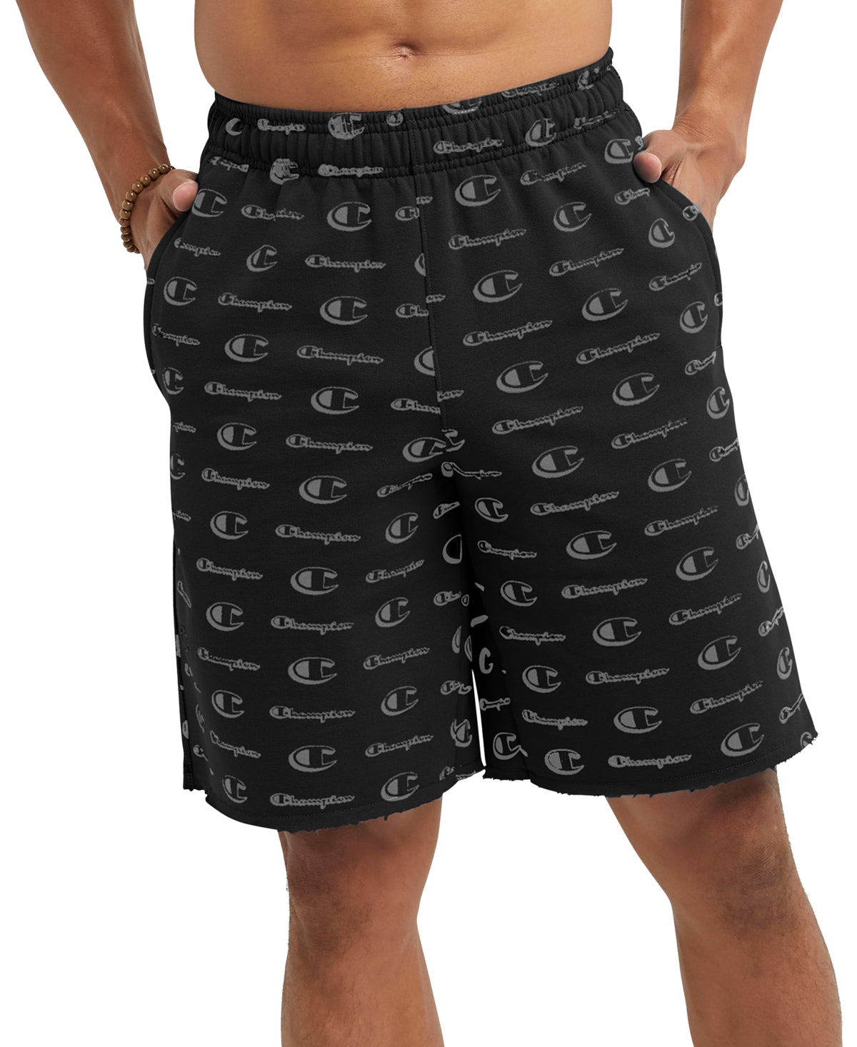 Champion Men's Classic Mesh Logo Shorts Black 2XL