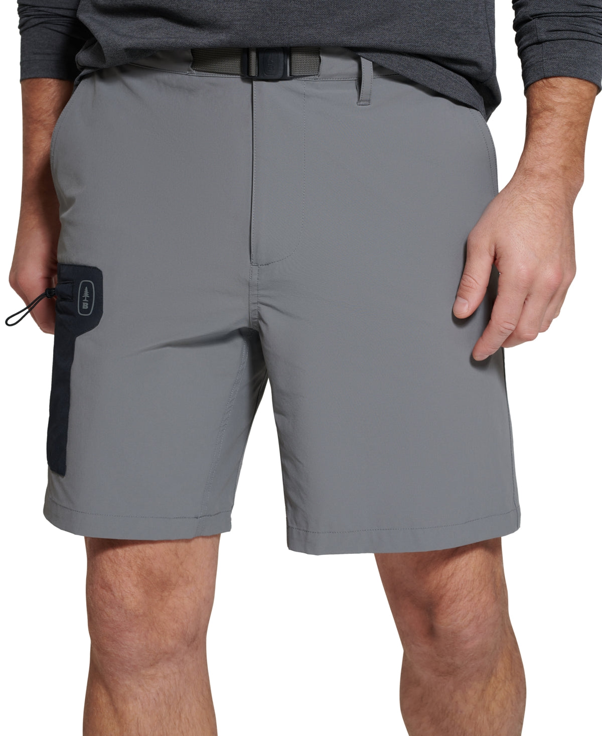 Bass Outdoor Men's Cutler Belted Shorts Gargoyle Grey 2XL