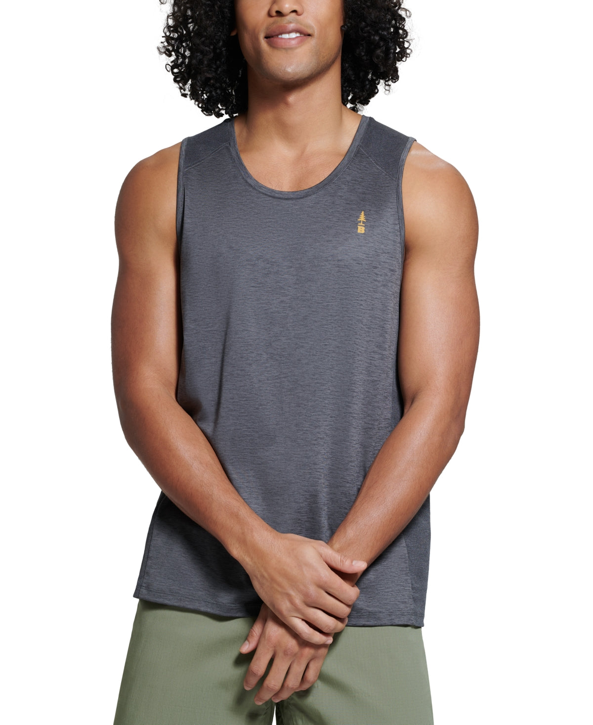 Bass Outdoor Men's Cliff Core Base Layer Sleeveless Tank Top Shirt Grey Small