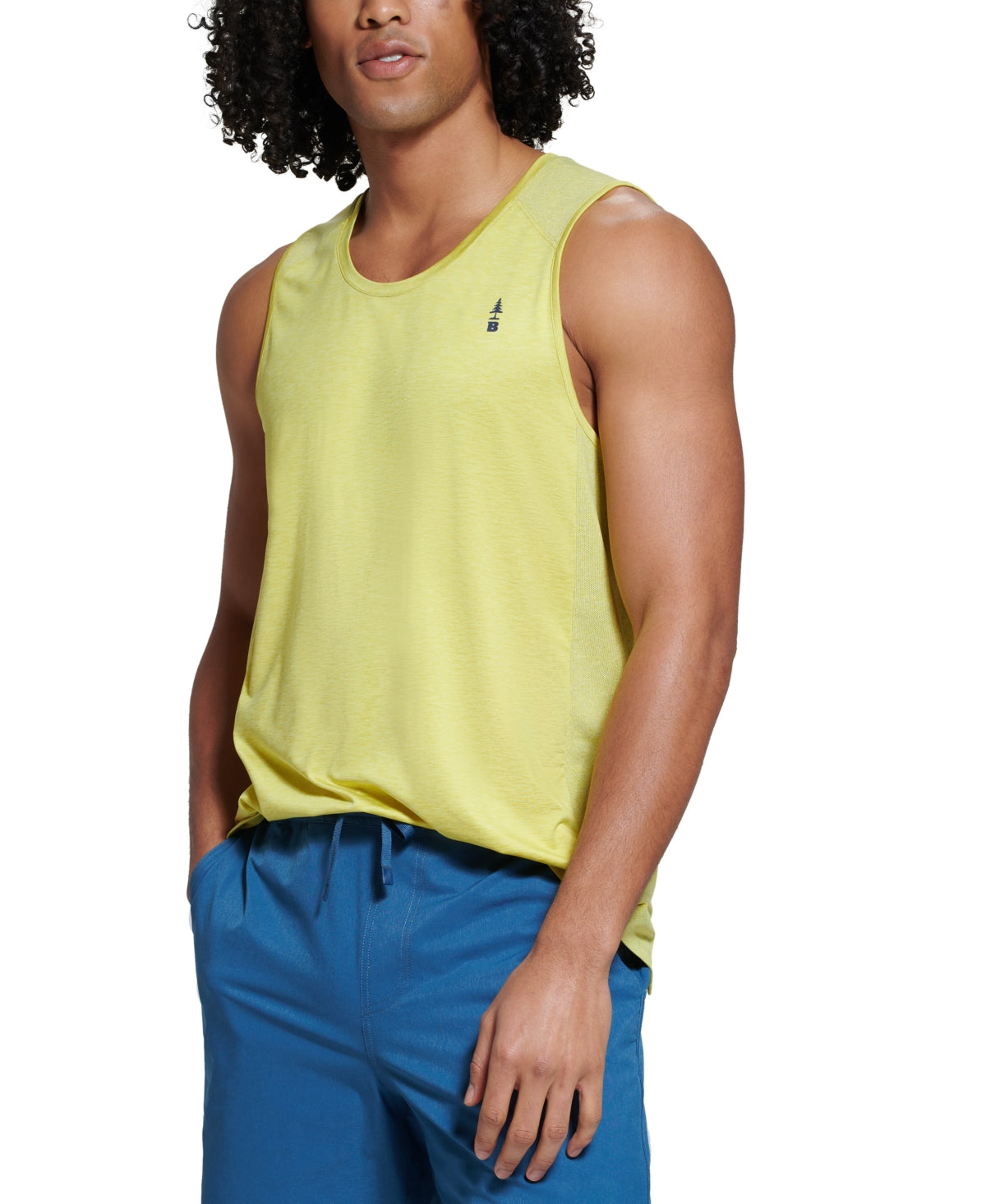 BASS OUTDOOR Men's Cliff Core Base Layer Tank Sulpher Spring Yellow XL
