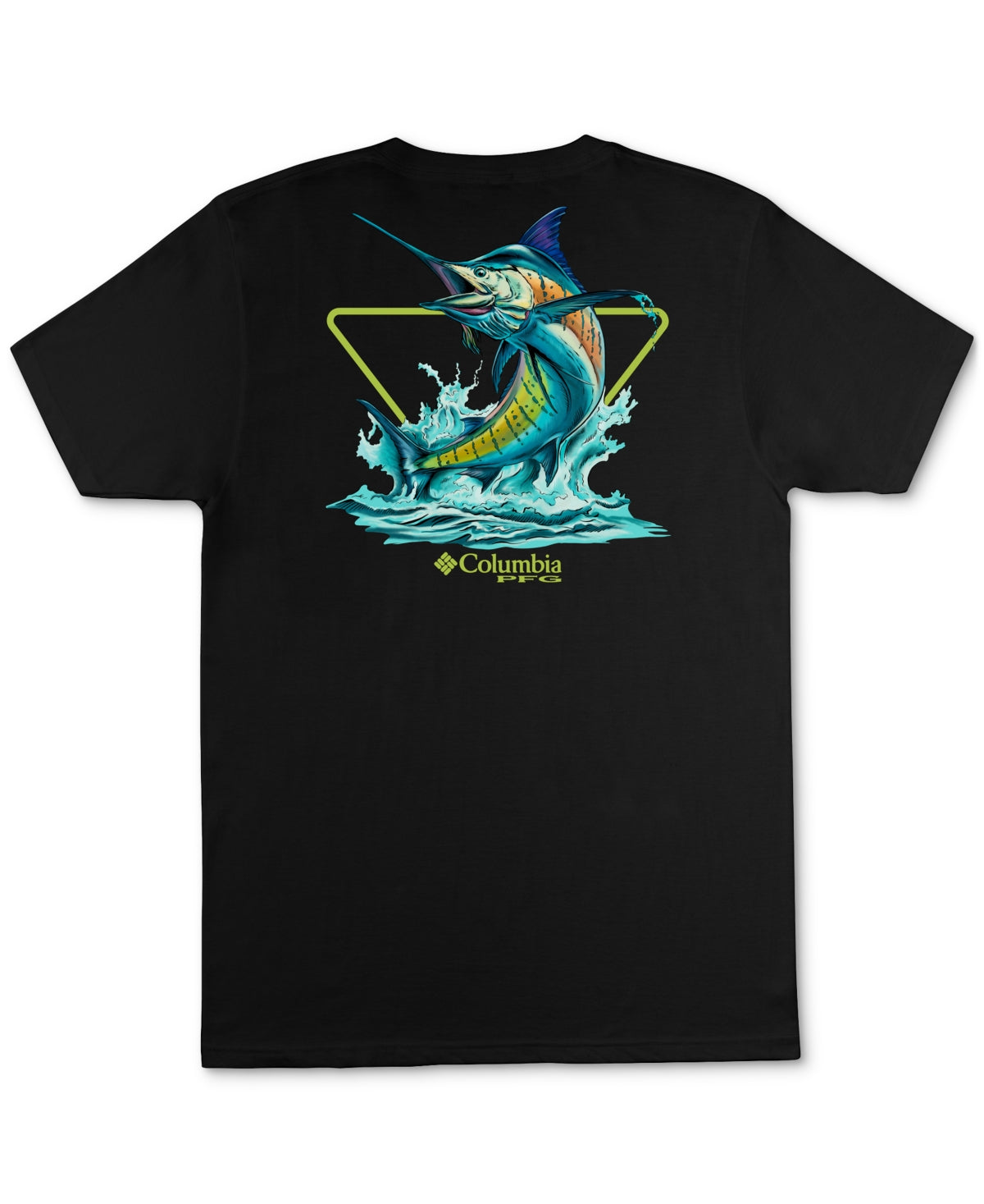 Columbia Mens PFG Classic Fit Marlin Black Short Sleeve T Shirt Small