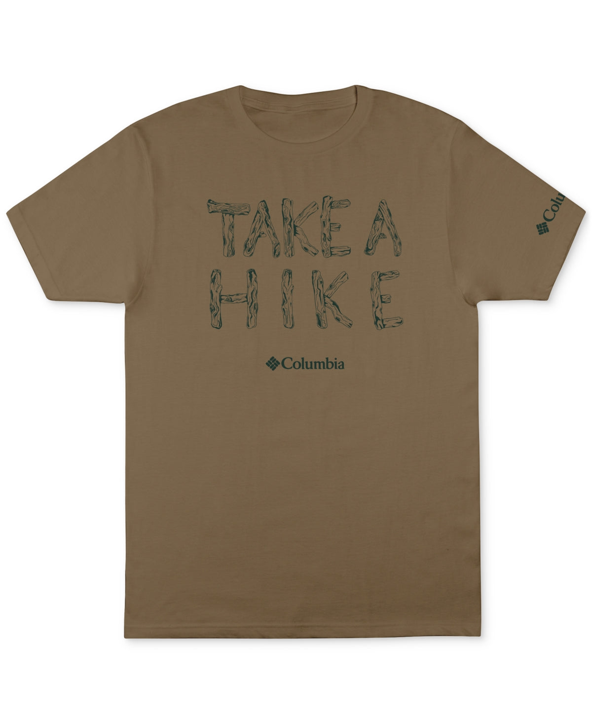 Columbia Mens Classic Fit Take A Hike Delta T Shirt Brown Small