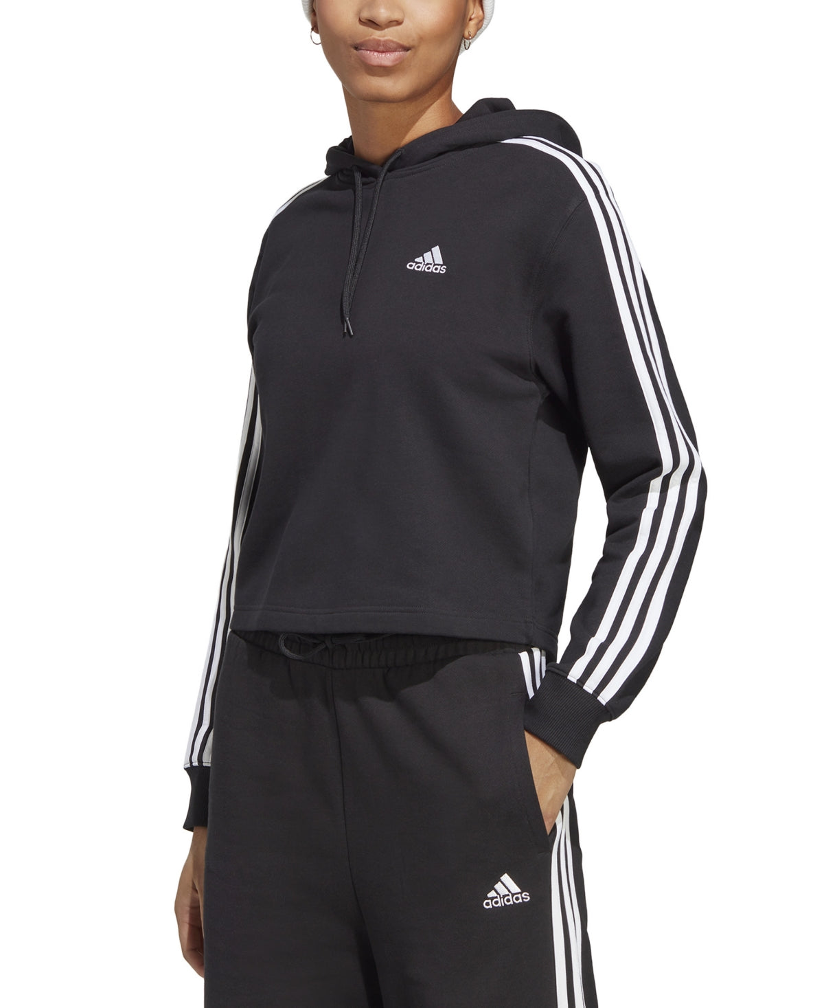 Adidas Womens Regular fit Hoodie Sweatshirt Xl Black Solid