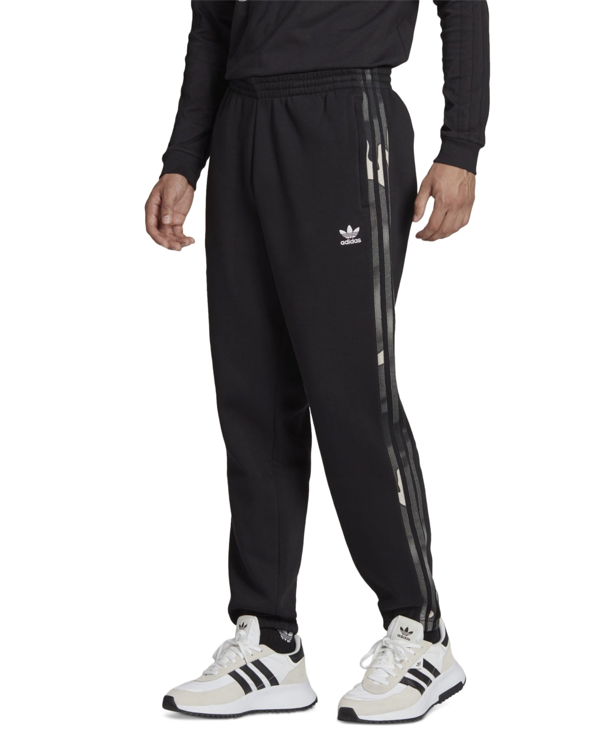 Adidas Originals Mens Camo Sweatpants Black Small