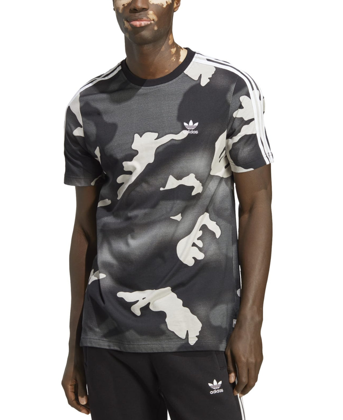 Adidas Men's Camo Print Short Sleeve T Shirt Black 2XL