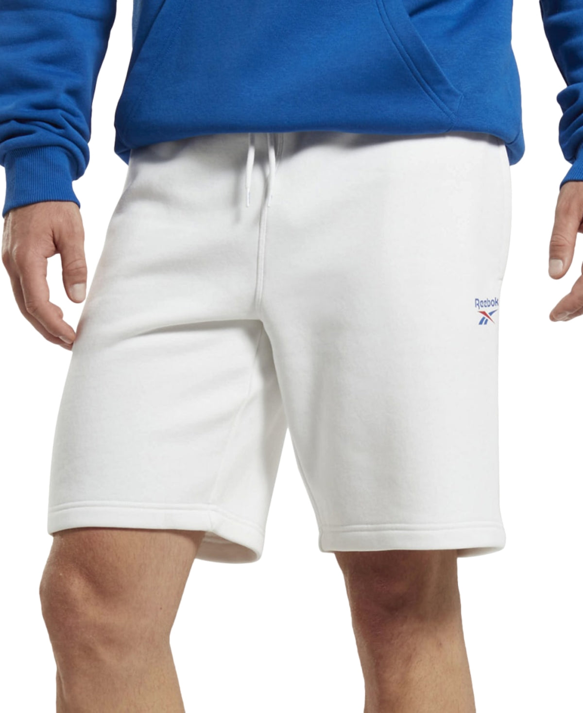 Reebok Men Regular fit Sweat Shorts Shirt XXL White Solid