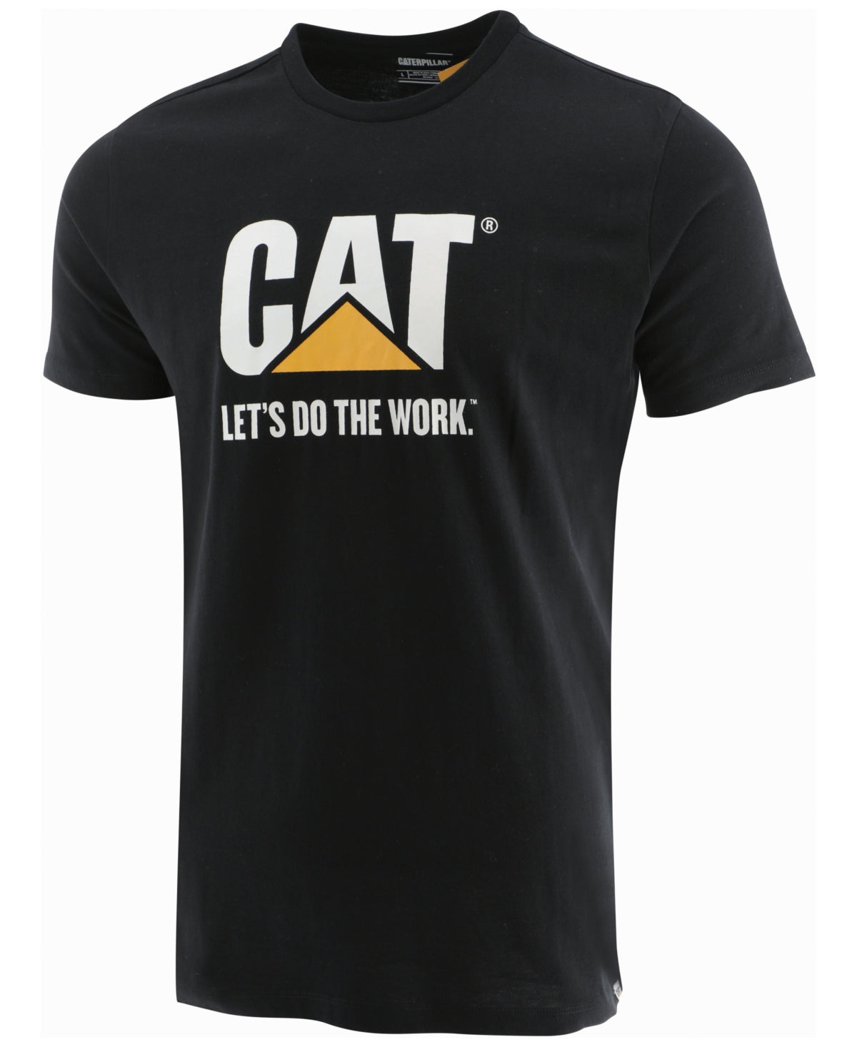 Caterpillar Mens Do The Work Logo Short Sleeve T Shirt Pitch Black Large