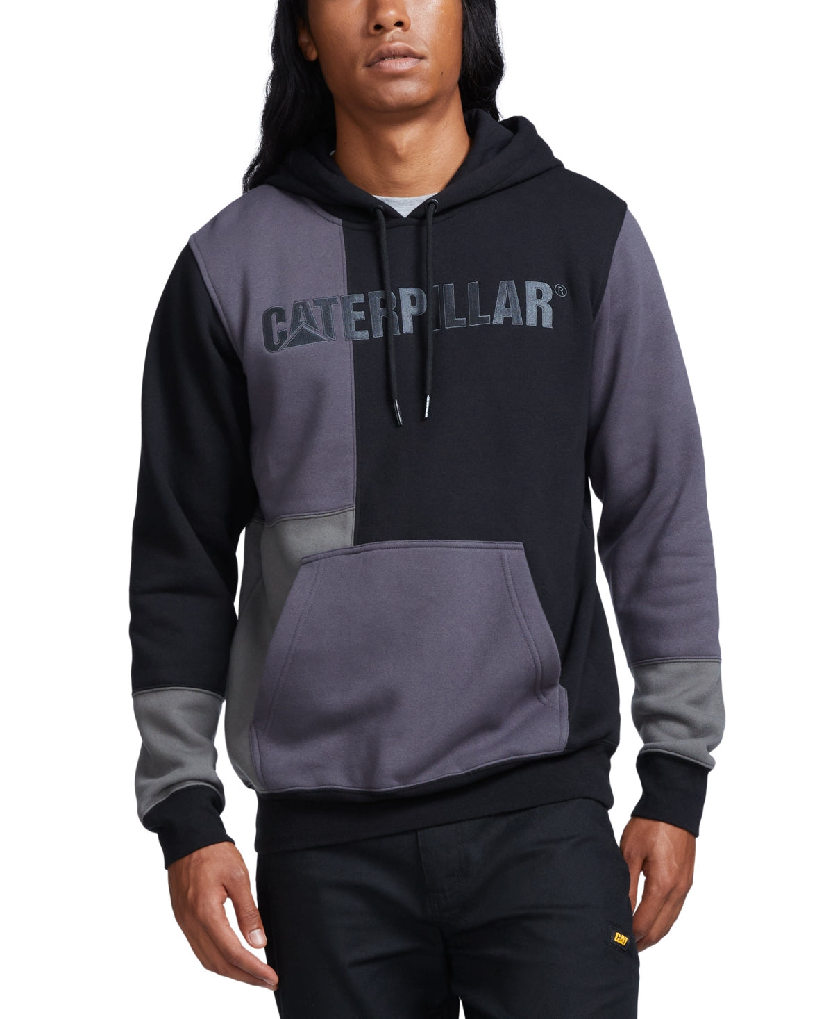 Men's Caterpillar Black Foundation Swatch Hoodie Sweatshirt Medium