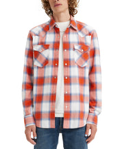 Levi's Men's Classic Fit Western Long Sleeve Button Down Shirt Red  XL