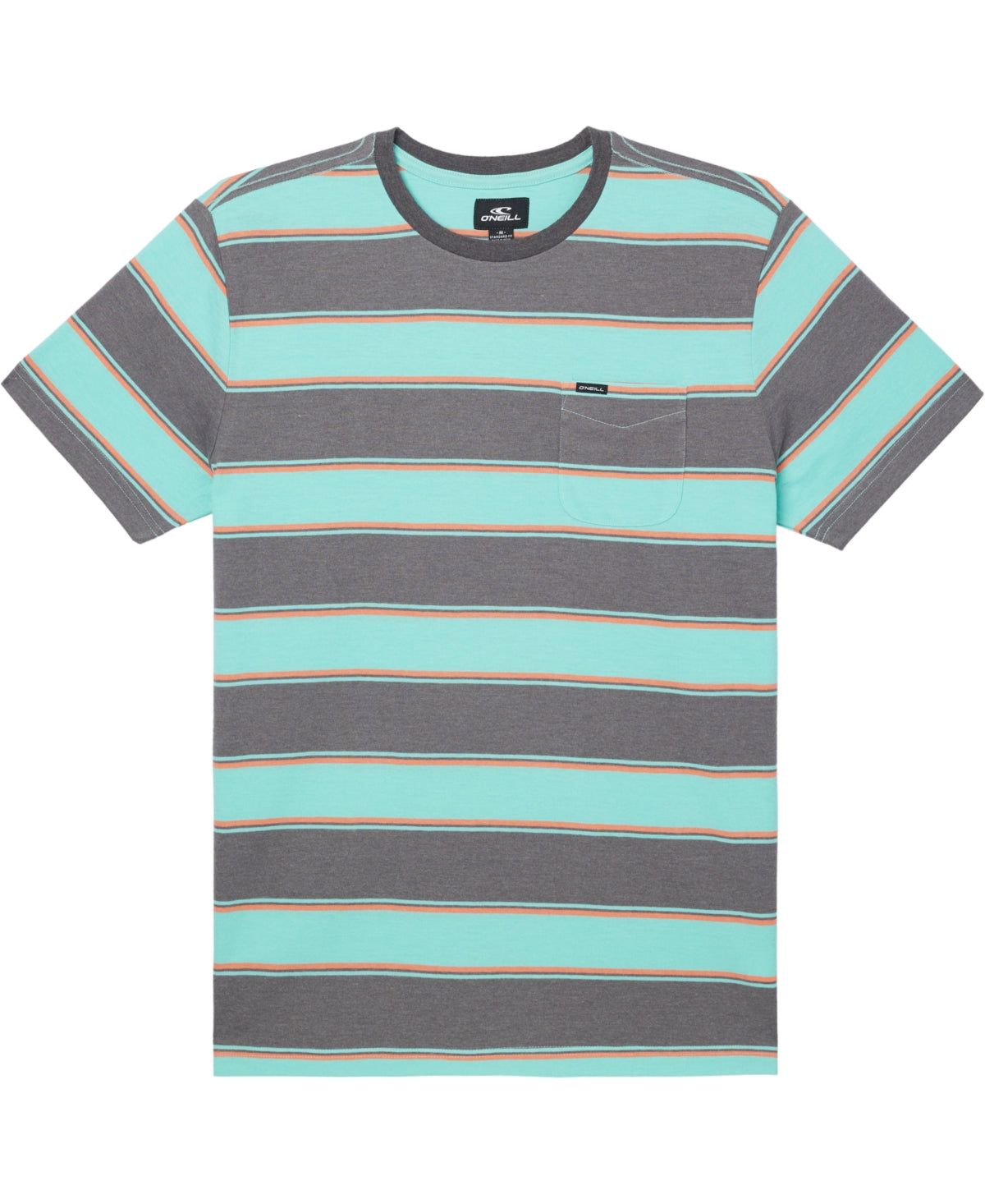 O'NEIL Mens's Bolder Stripe Short Sleeve Crewneck T Shirt Blue Grey XXL