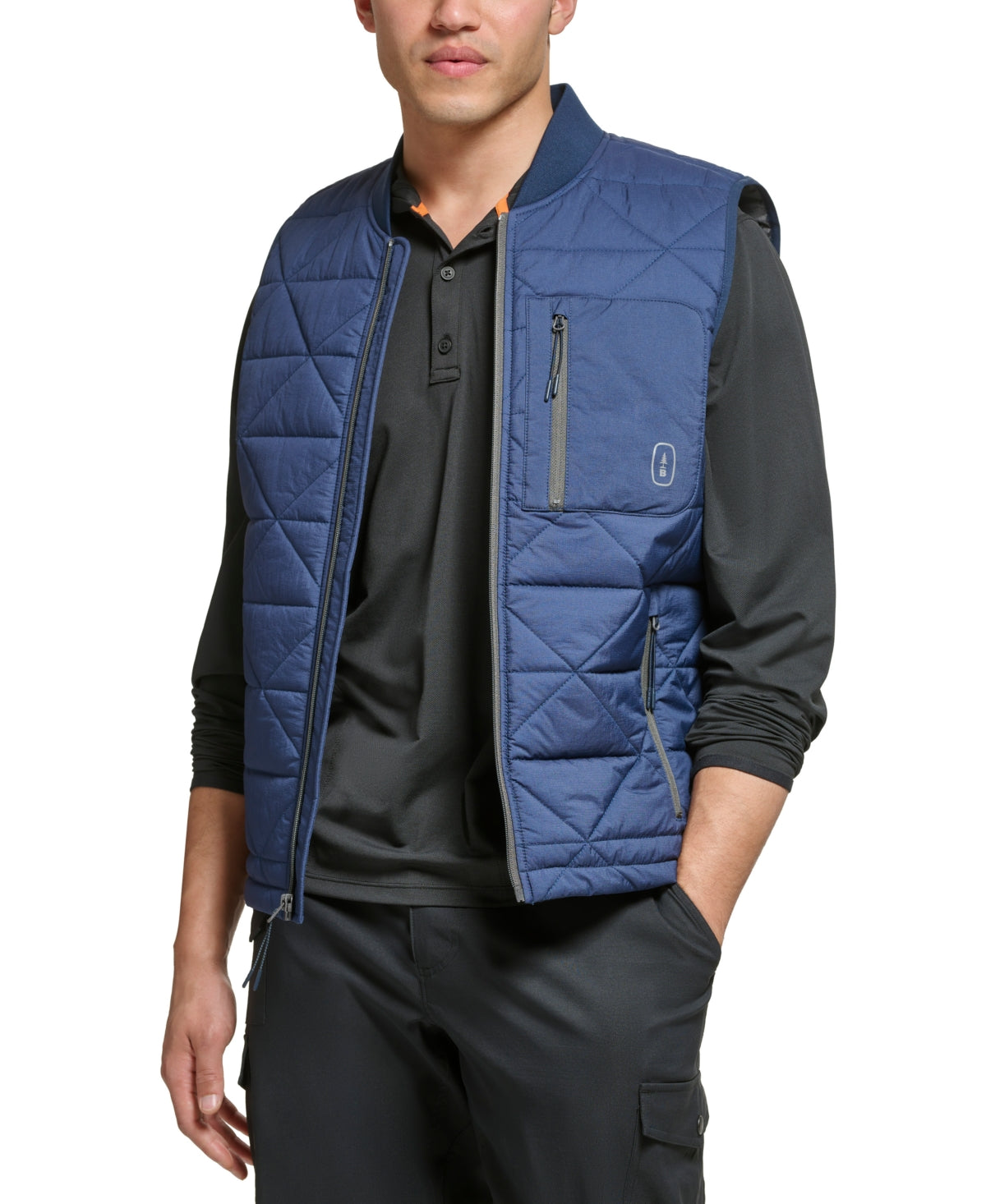 Bass Outdoor Men's Packable Liner Vest Small Navy Blue