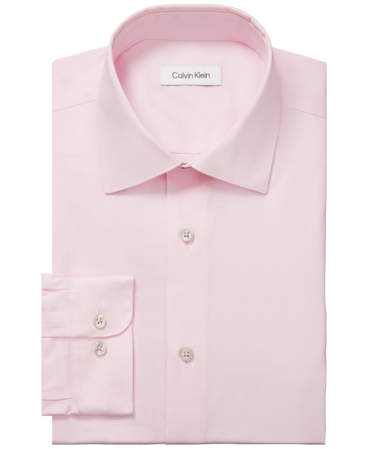 Calvin Klein Mens Regular fit Dress Shirt Small 14.5 in 32-33 Pink Solid