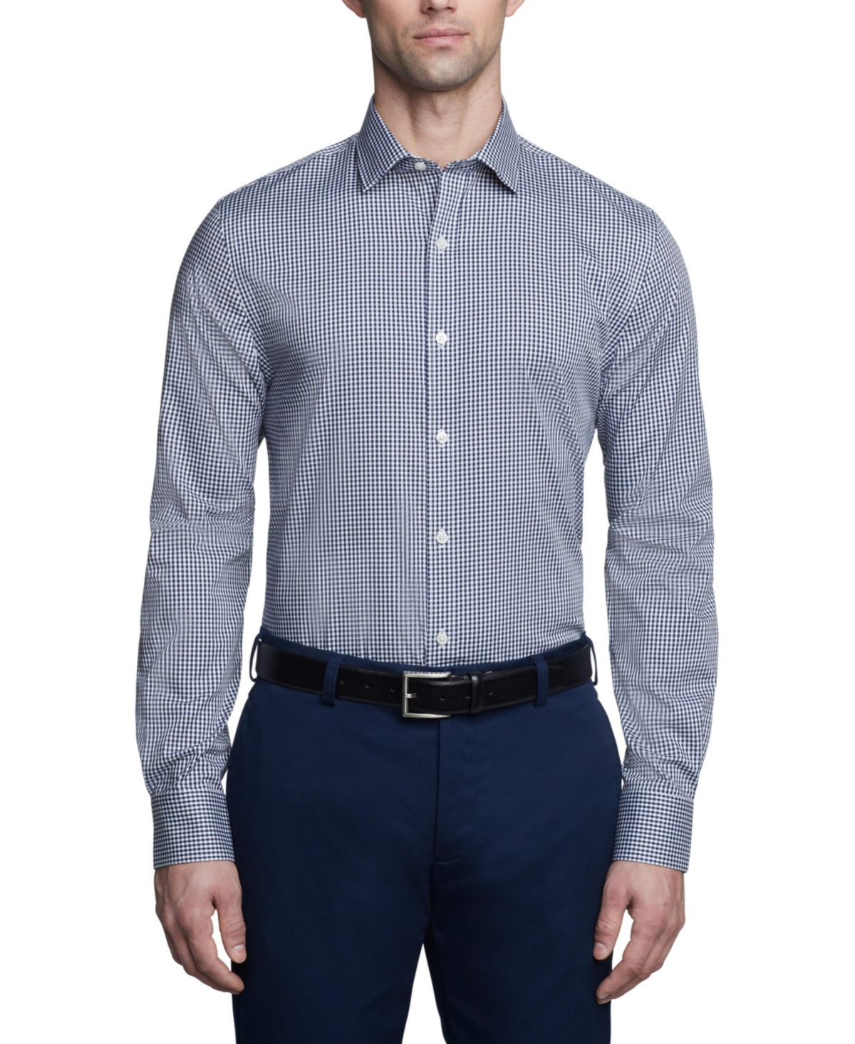 Tommy Hilfiger Mens Slim fit Dress Shirt XXL 18 in 34-35 Blue Check