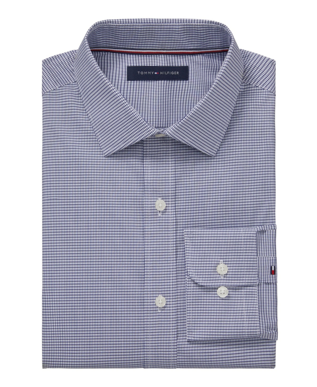 Tommy Hilfiger Men Slim fit Dress Shirt XXL Long Sleeve Blue Check