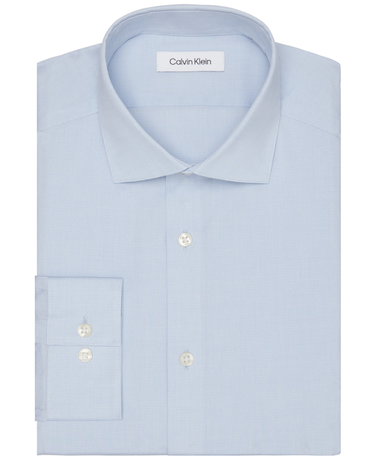 Calvin Klein Mens Slim fit Dress Shirt Medium 15.5 in 34-35 Light Blue Check