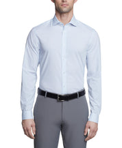 Calvin Klein Mens Slim fit Dress Shirt XL 17.5 in 32-33 Light Blue Striped
