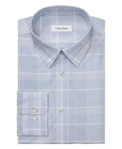 Calvin Klein Mens Regular fit Dress Shirt Medium 15 in 32-33 Light Blue Plaid