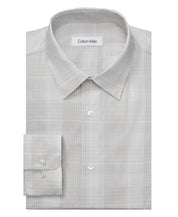 Calvin Klein Mens Regular fit Dress Shirt Large 16.5 in 34-35 Beige Plaid