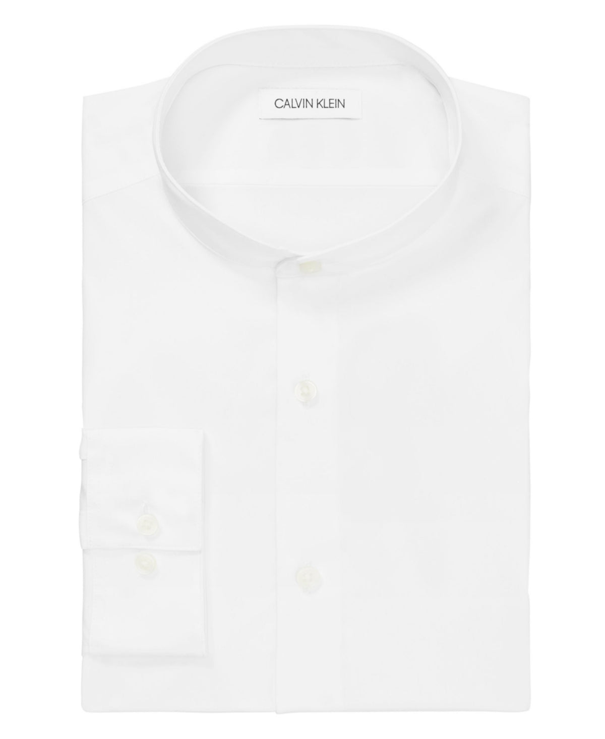Calvin Klein Men Slim fit Dress Shirt Large 16-16.5 32-33 White Solid