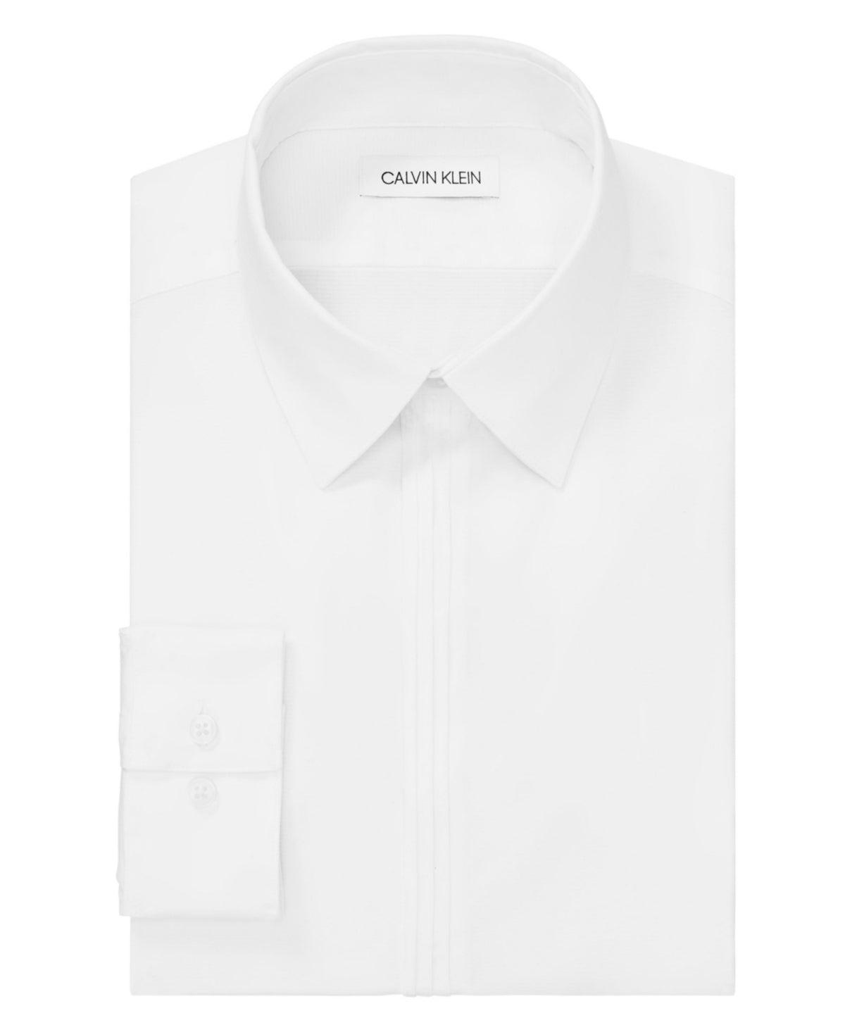 Calvin Klein Men Slim fit Dress Shirt Large 16.5 in 32-33 White Solid