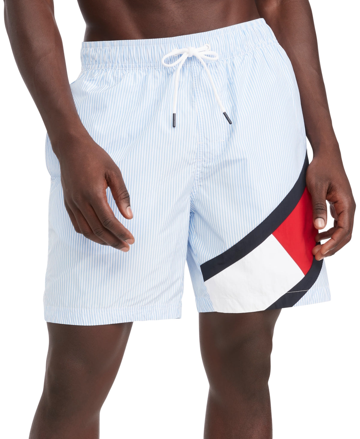 Tommy Hilfiger Mens Striped Drawstring swim trunks XL
