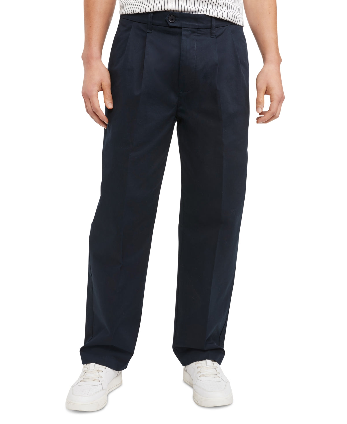 Tommy Hilfiger Men's Double Pleat Twill Khaki Pants Desert Sky 36 x 30
