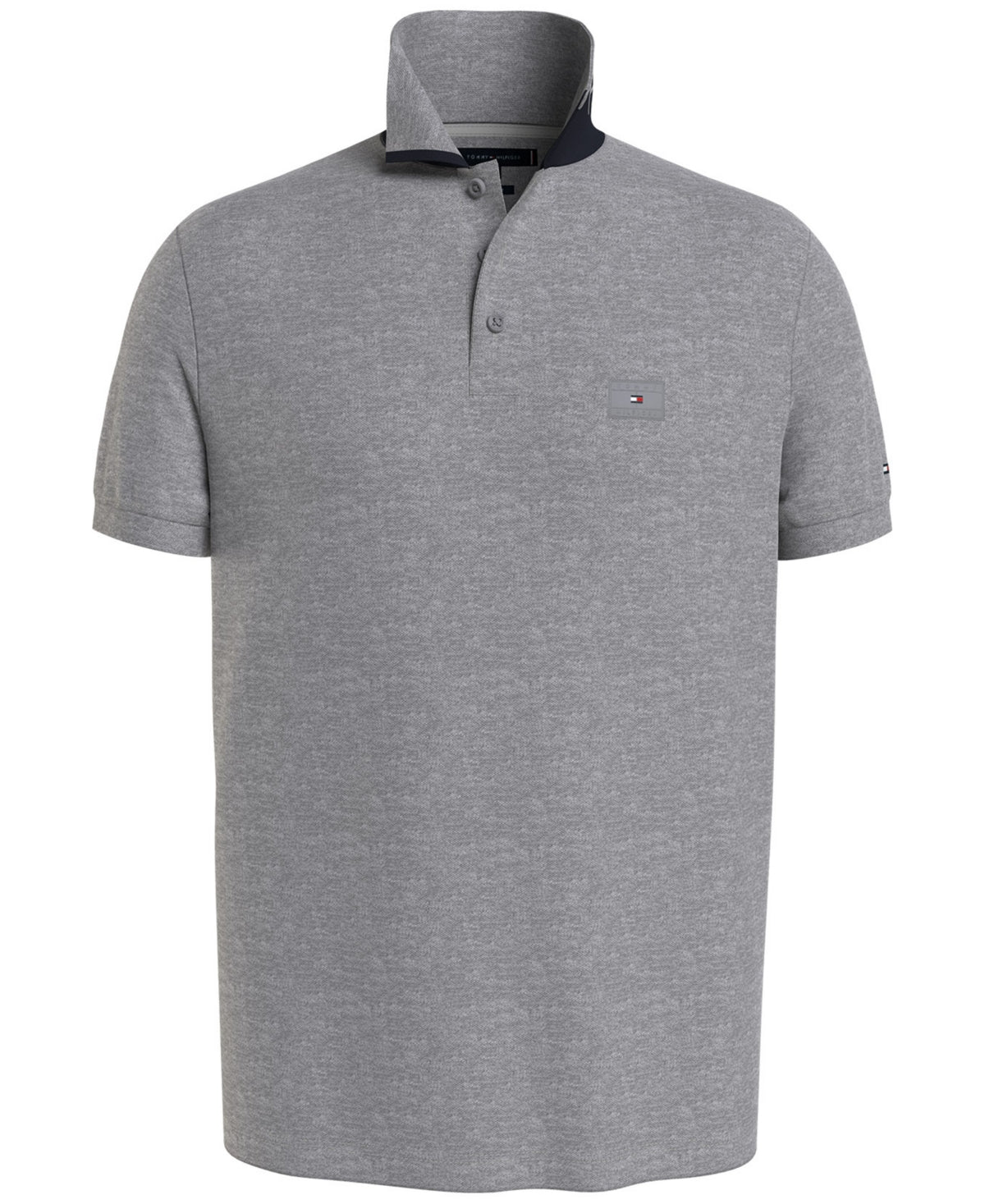 Tommy Hilfiger Men's Under Collar Regular Fit Short Sleeve Polo Shirt Grey 2XL