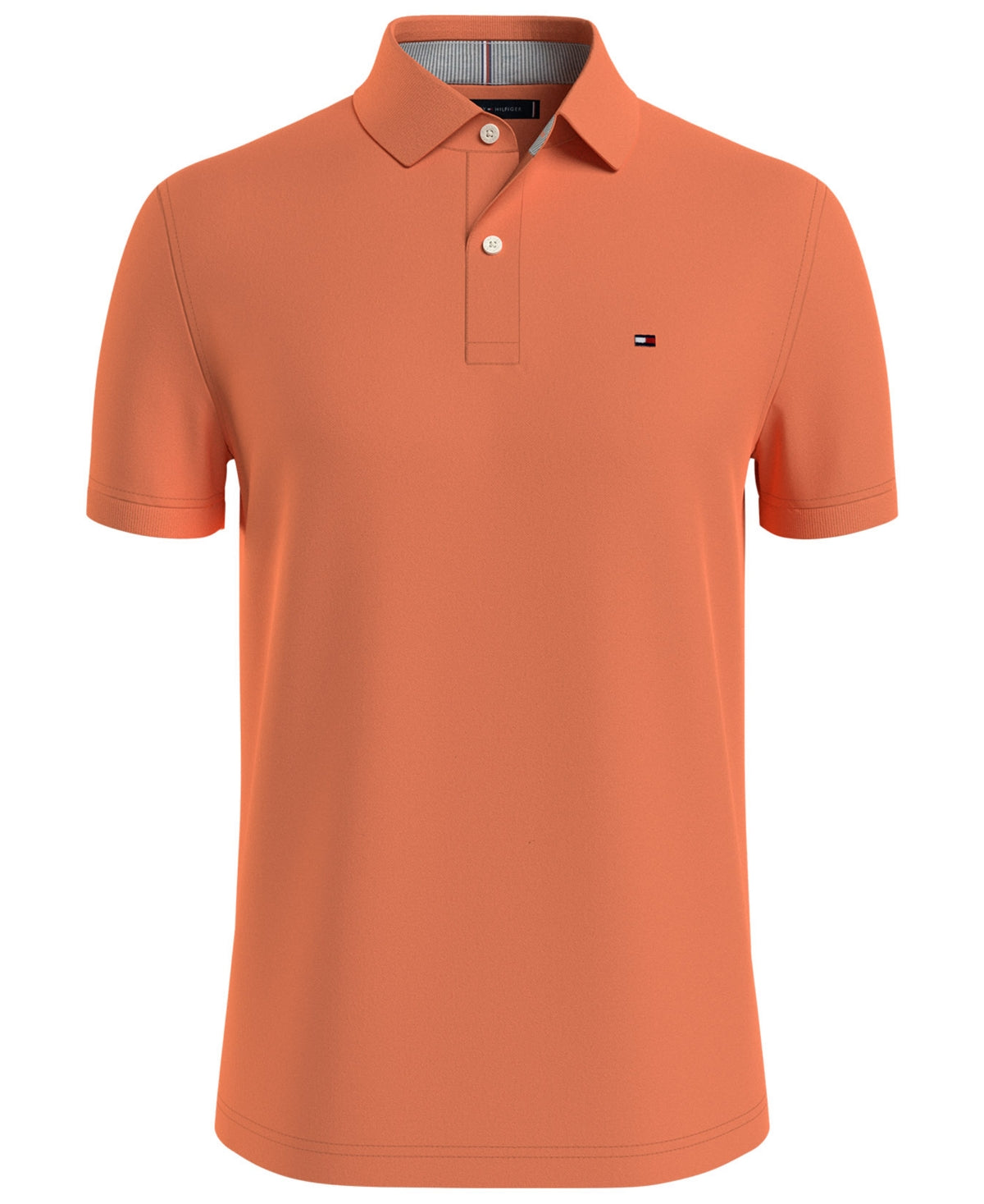 Tommy Hilfiger Men's Regular Fit 1985 Short Sleeve Polo Shirt Peach 2XL