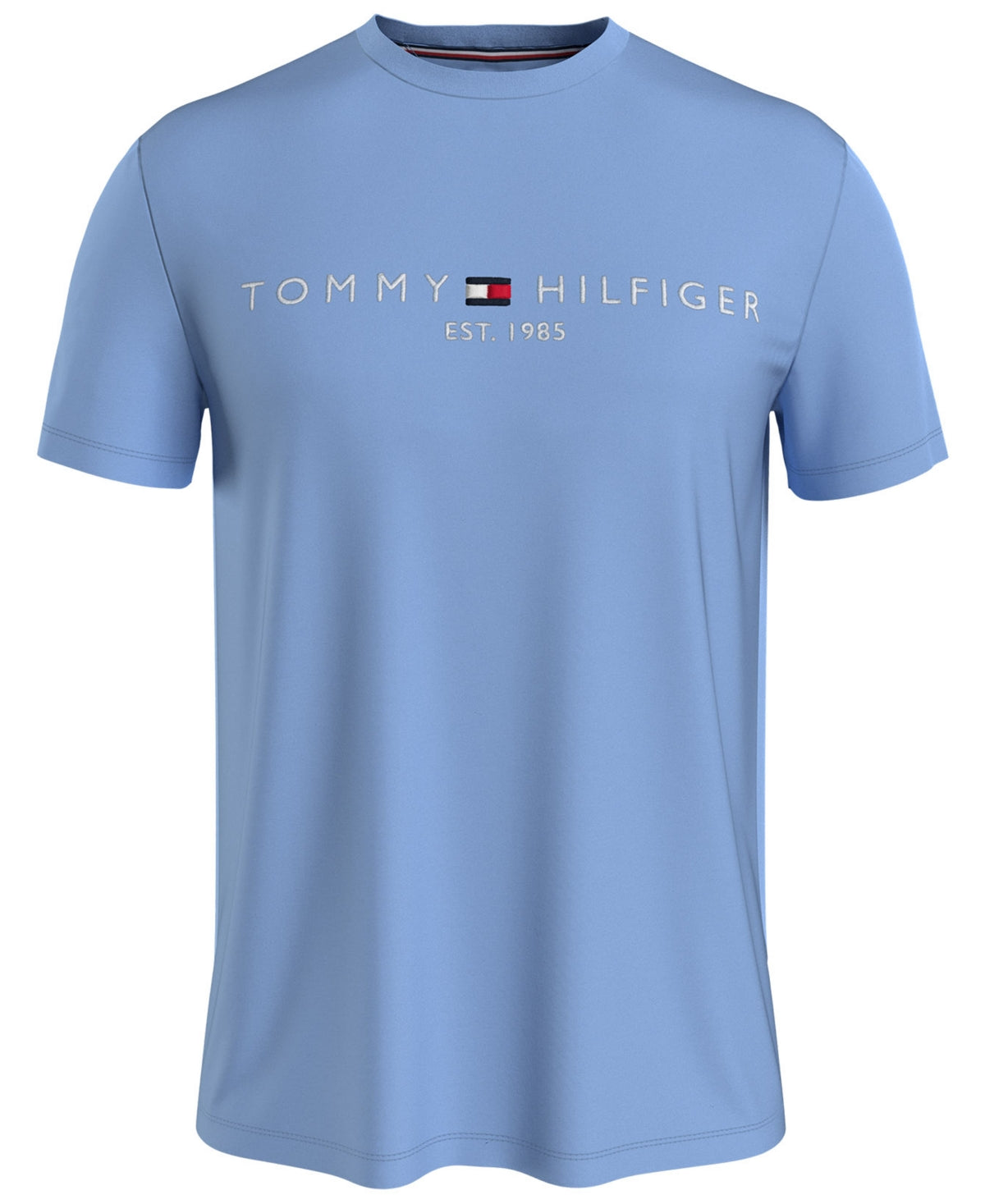 Tommy Hilfiger Men's Embroidered Logo Crewneck Short Sleeve T Shirt Blue 2XL