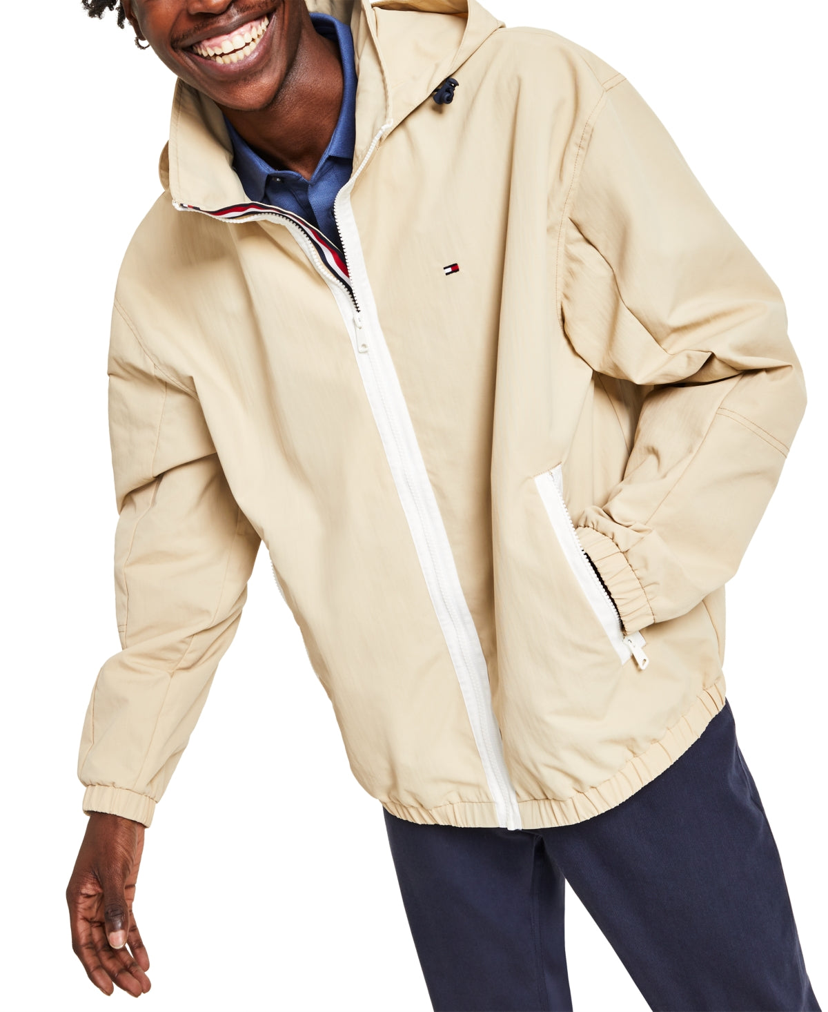 Tommy Hilfiger Men's Modern Wind Regatta Jacket Coat Gold XL