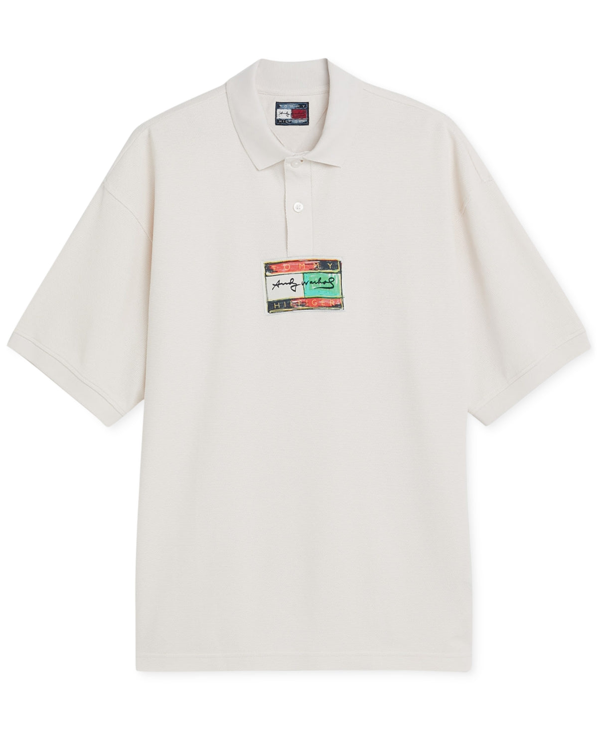 Andy Warhol X Tommy Hilfiger Men's Archive Short Sleeve Polo Shirt White XS