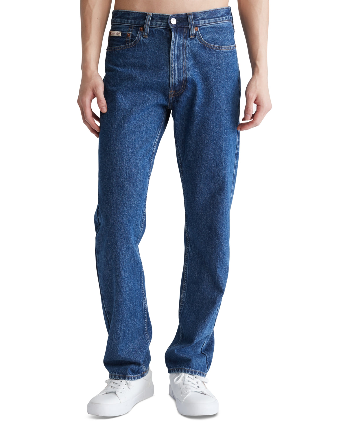 Calvin Klein Men's Standard Straight fit Jeans Dark Blue 34 X 32