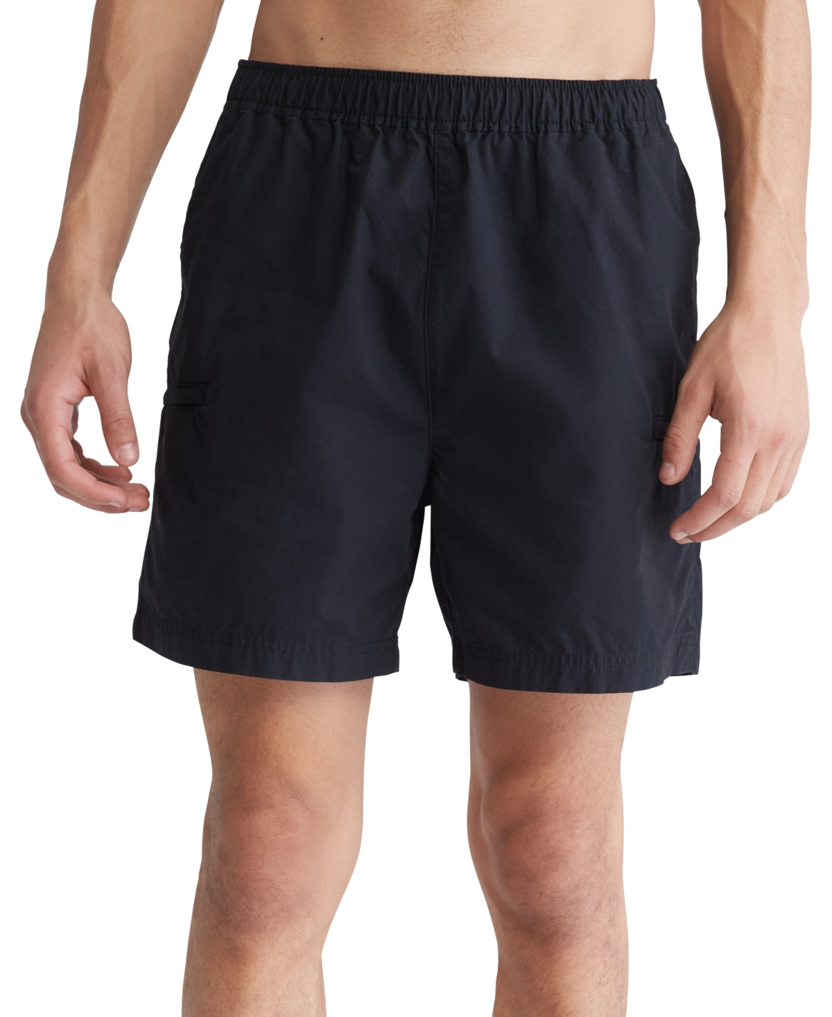 Calvin Klein Mens Poplin Pull on Casual Shorts Black XXL