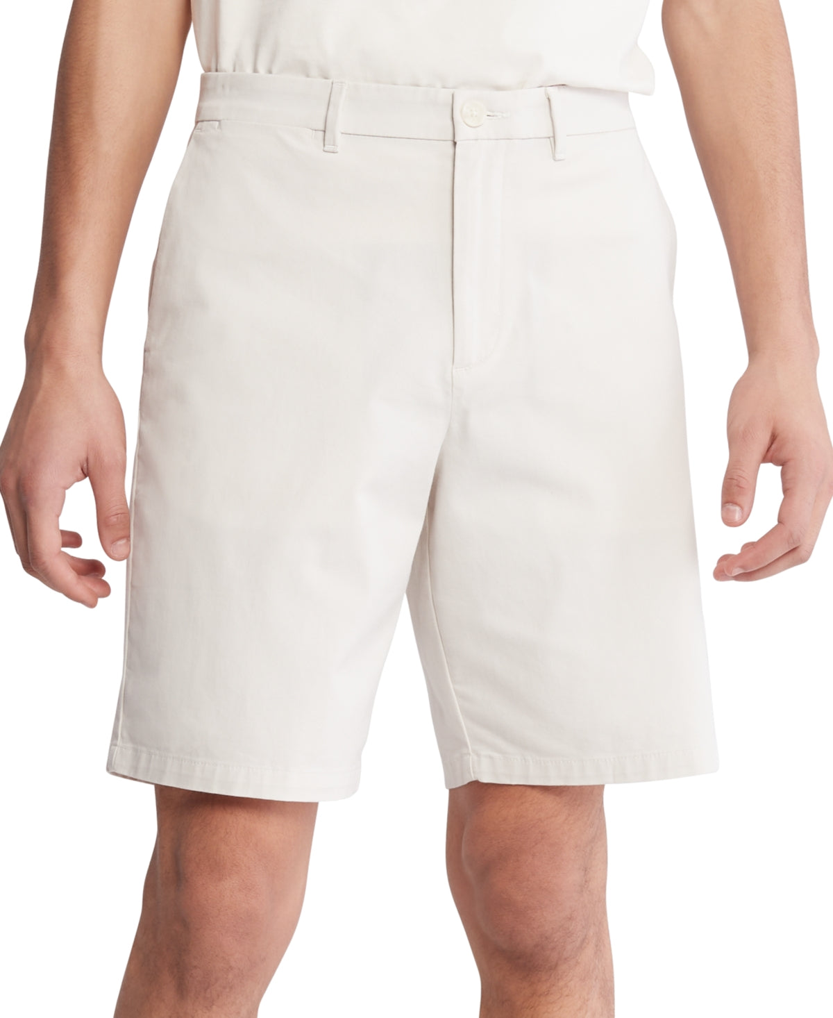 Calvin Klein Men's Infinite Flex Chino Shorts Chalk White  40