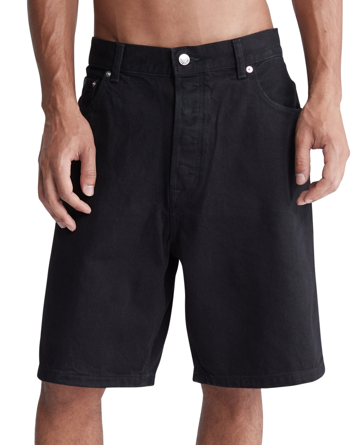Calvin Klein Men's 90'S Loosefit Denim Shorts Black 30 Reg