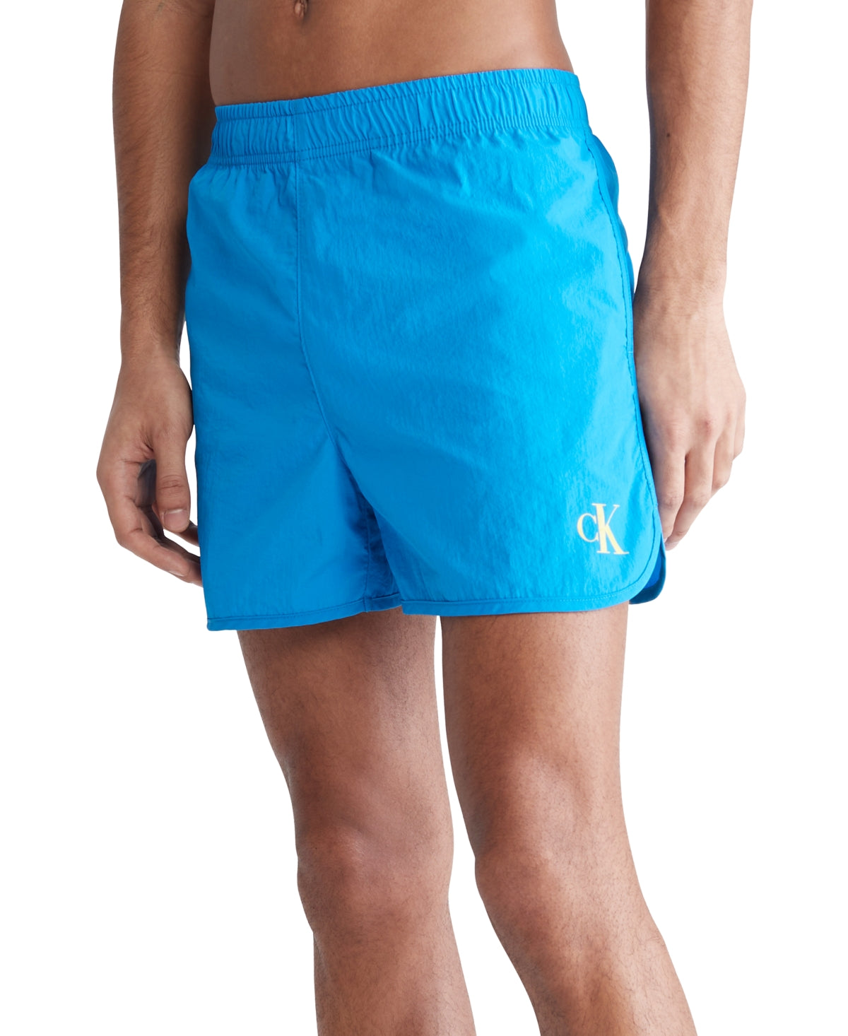 Calvin Klein Mens Pride Logo 5 Shorts Blue Medium