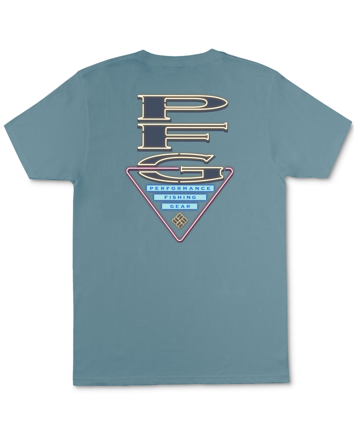 Columbia Mens Graphic Short Sleeve Crewneck T Shirt UPF 50 Blue Large