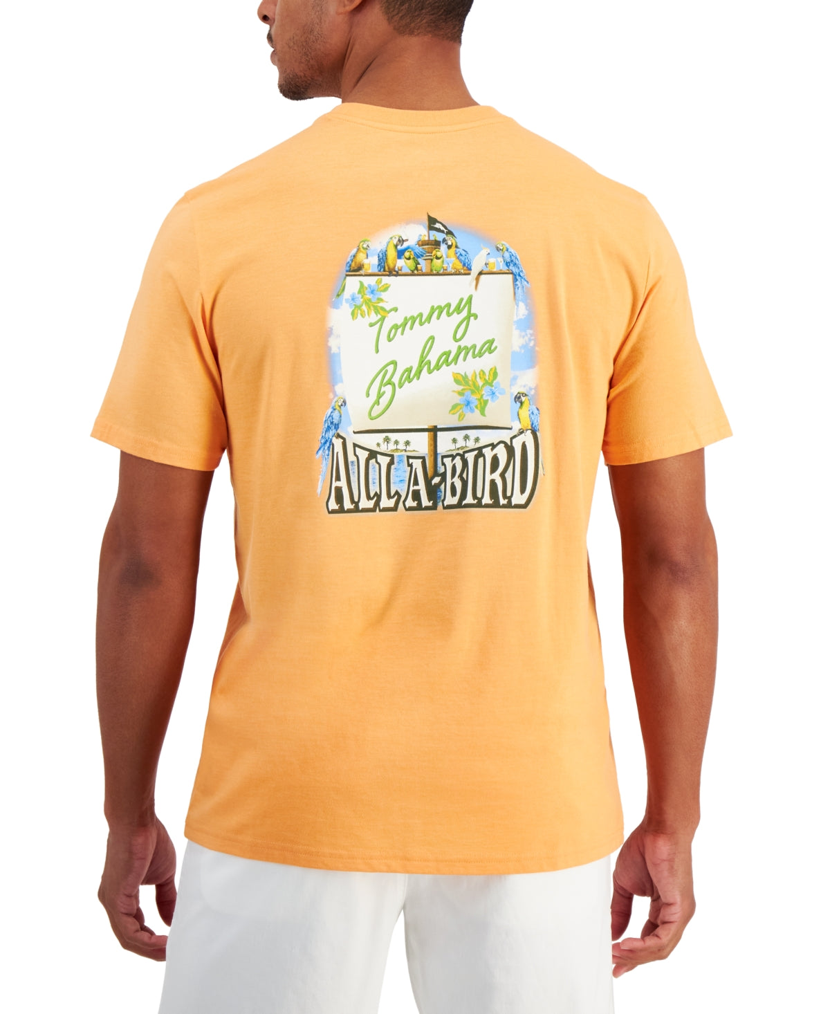 Tommy Bahama Men's All a Bird Graphic Short Sleeve T Shirt Orange 2XL