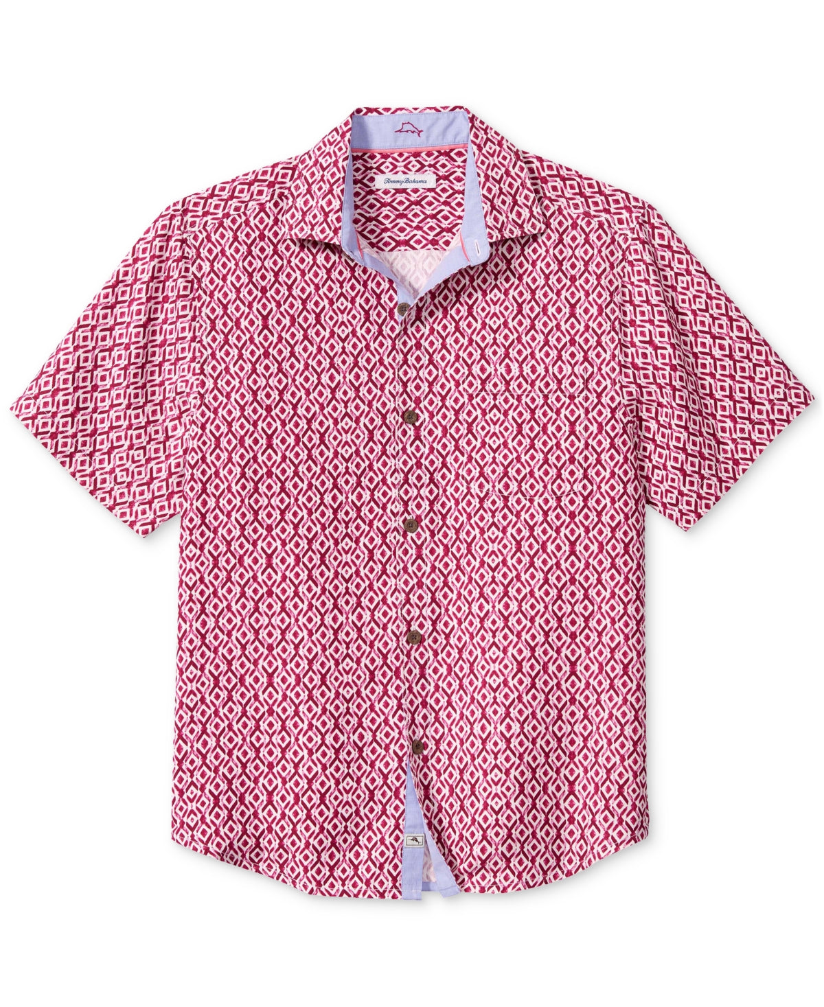 Tommy Bahama Mens Diamond Tides Button Down Shirt Purple Medium