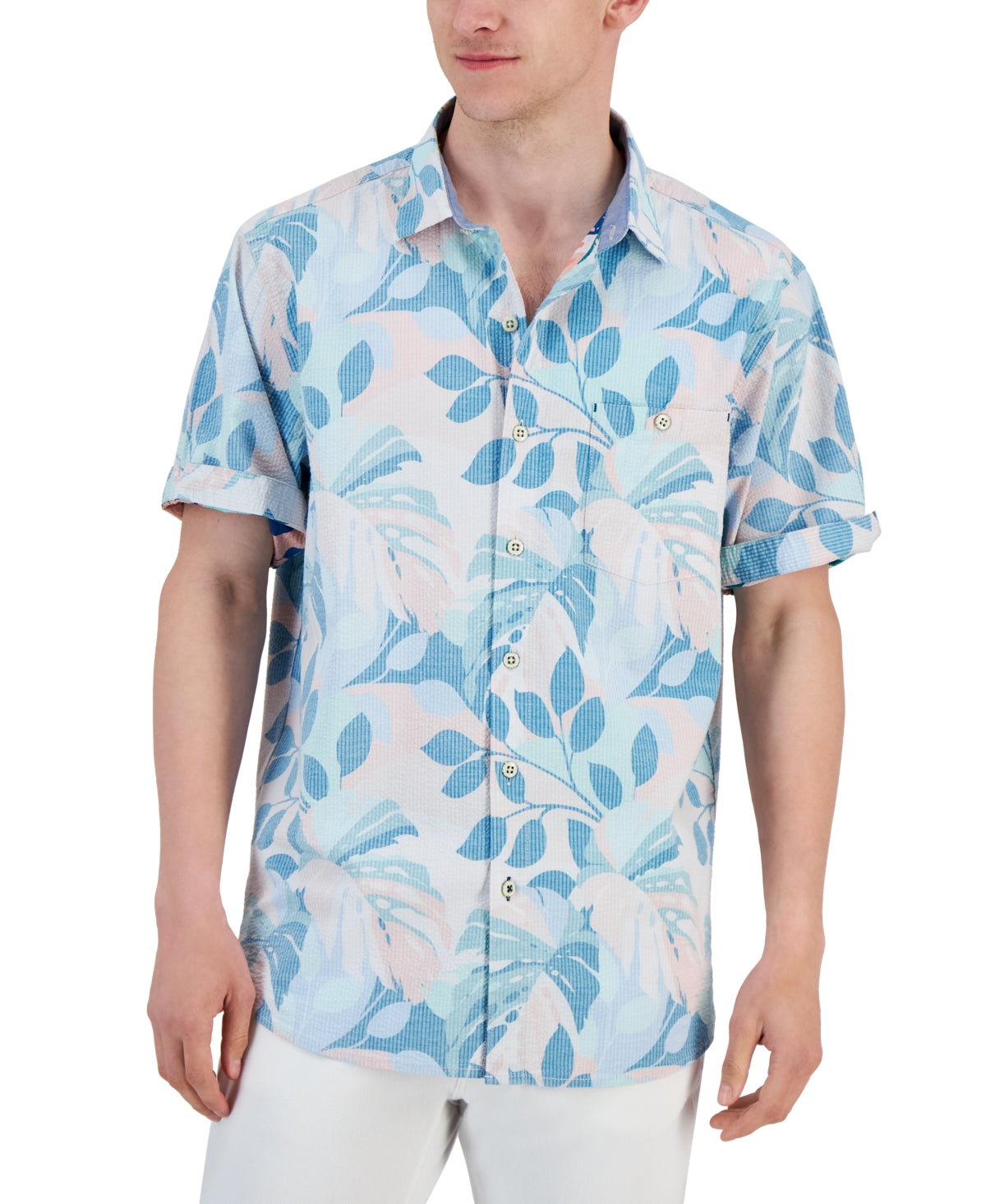 Tommy Bahama Mens Nova Wave Beach Day Blooms Button Down Shirt Pink Pool 3XL