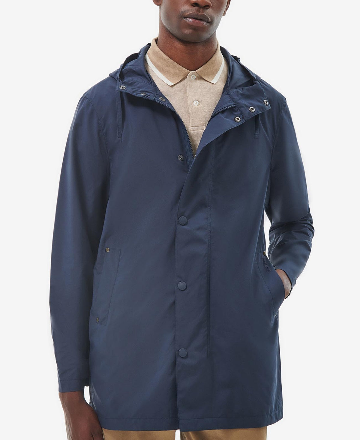 Barbour Mens City Lightweight Water-Resistant Jacket Navy Blue Large