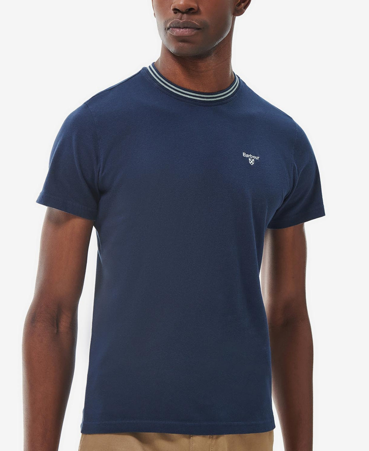 Barbour Mens Heritage Austwick Cotton Jersey Short Sleeve T Shirt Blue Small