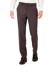Hugo Boss Men's Modern-Fit Super Flex Suit Dress Pants 34 x 32 Wine Burgundy