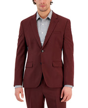Hugo Boss Men's Modern-Fit Burgundy Suit Jacket 46R