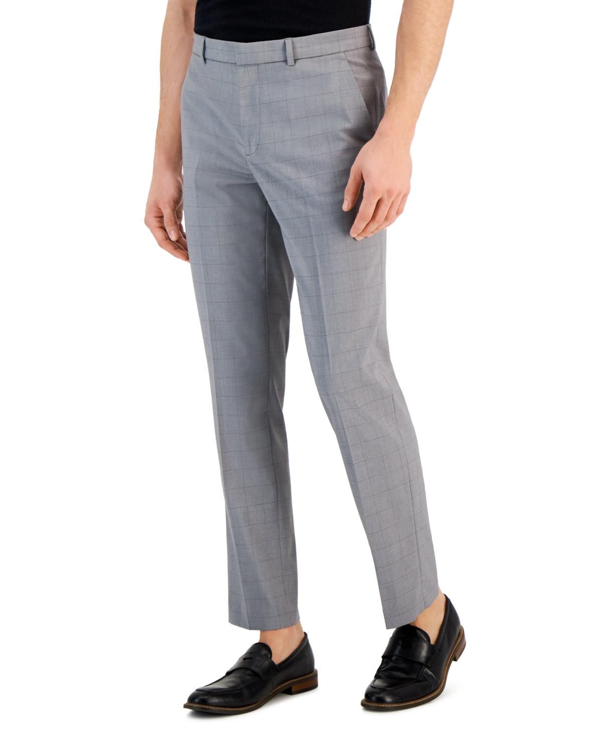 Perry Ellis Portfolio Men's Slim Fit Windowpane Dress Pants Dark Gray –  Bristol Apparel Co